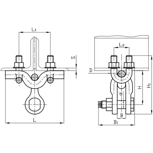 Узлы крепления типа КГ 159x2.15x120 мм КГ-12-1